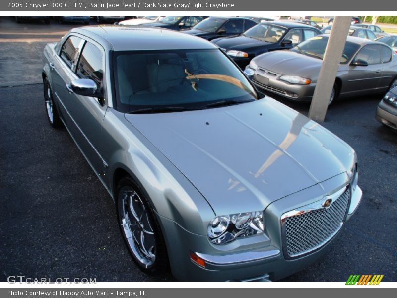 Satin Jade Pearl / Dark Slate Gray/Light Graystone 2005 Chrysler 300 C HEMI