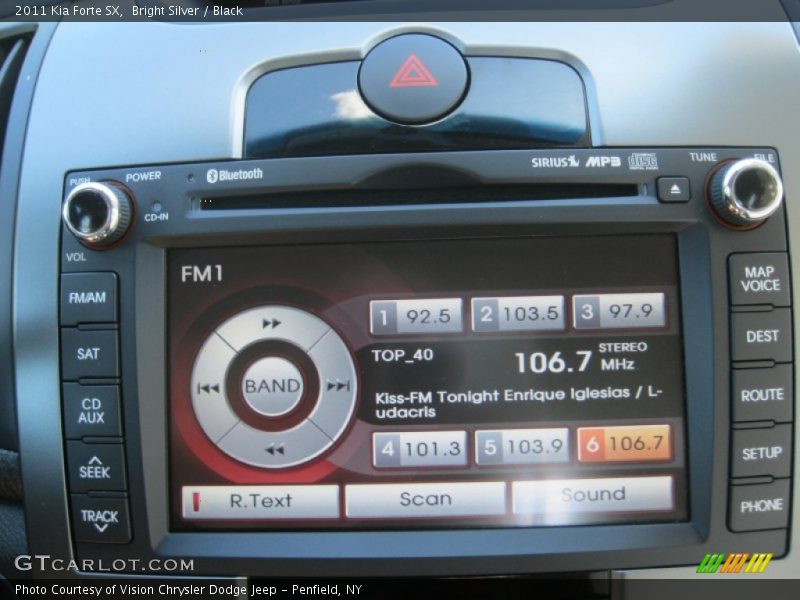 Bright Silver / Black 2011 Kia Forte SX