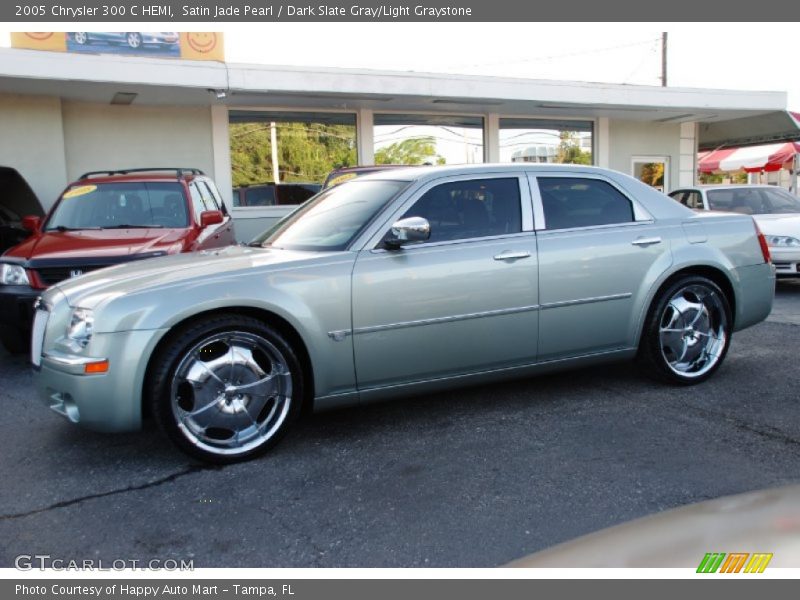 Satin Jade Pearl / Dark Slate Gray/Light Graystone 2005 Chrysler 300 C HEMI