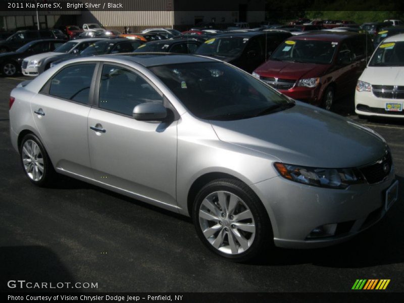 Bright Silver / Black 2011 Kia Forte SX
