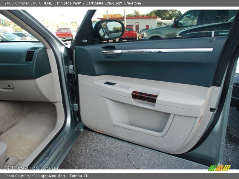Satin Jade Pearl / Dark Slate Gray/Light Graystone 2005 Chrysler 300 C HEMI