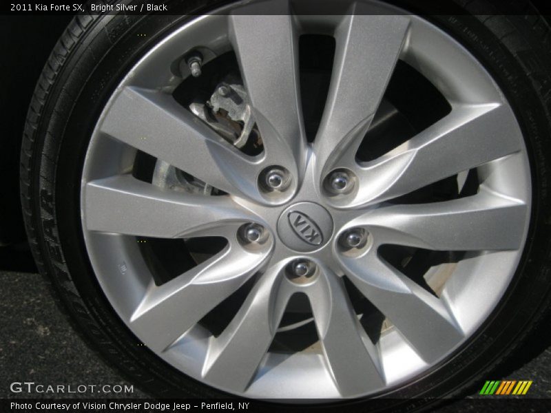 Bright Silver / Black 2011 Kia Forte SX