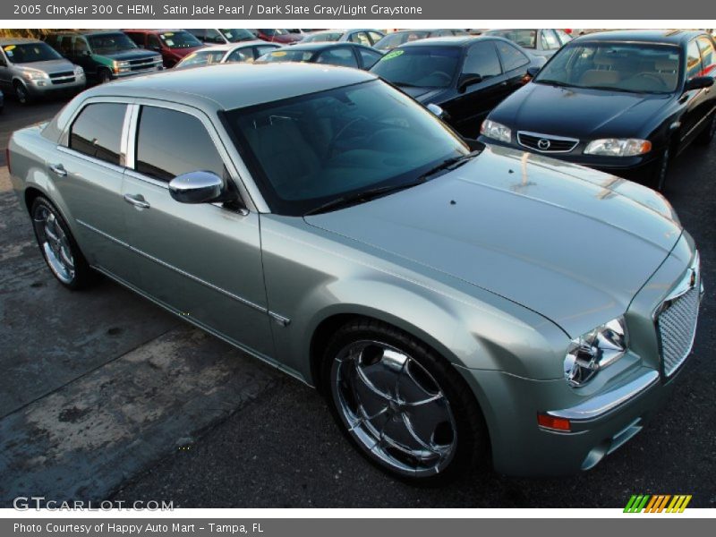 Satin Jade Pearl / Dark Slate Gray/Light Graystone 2005 Chrysler 300 C HEMI