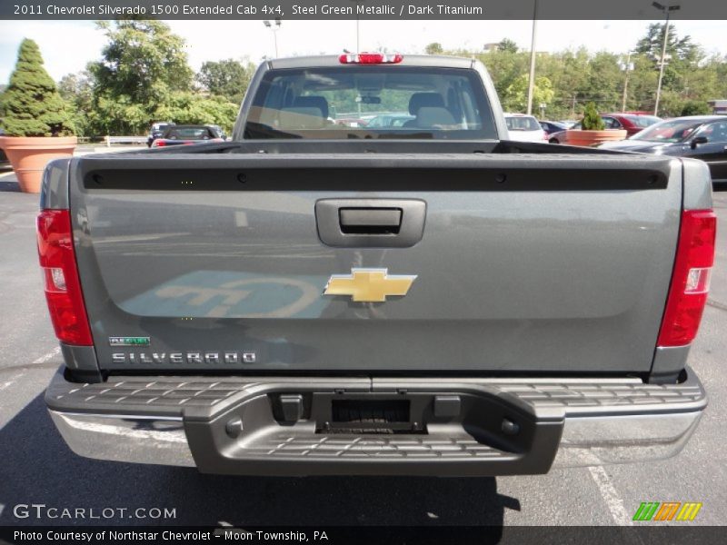 Steel Green Metallic / Dark Titanium 2011 Chevrolet Silverado 1500 Extended Cab 4x4