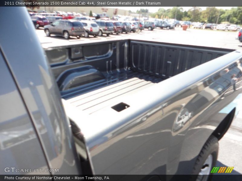 Steel Green Metallic / Dark Titanium 2011 Chevrolet Silverado 1500 Extended Cab 4x4