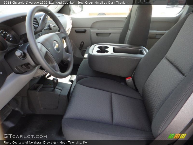 Steel Green Metallic / Dark Titanium 2011 Chevrolet Silverado 1500 Extended Cab 4x4