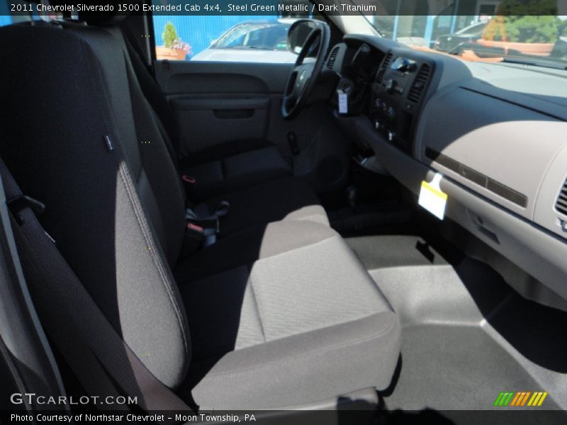 Steel Green Metallic / Dark Titanium 2011 Chevrolet Silverado 1500 Extended Cab 4x4