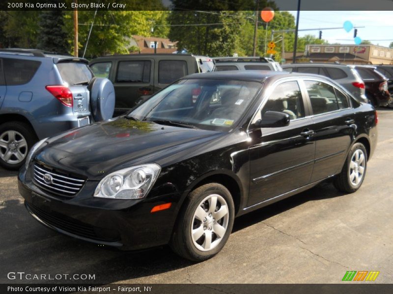 Ebony Black / Gray 2008 Kia Optima LX