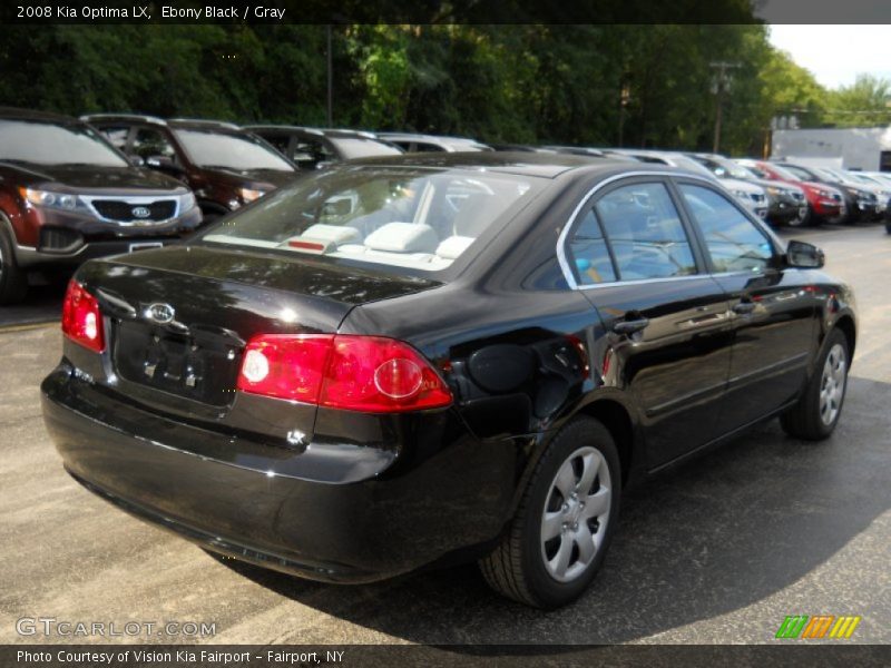 Ebony Black / Gray 2008 Kia Optima LX