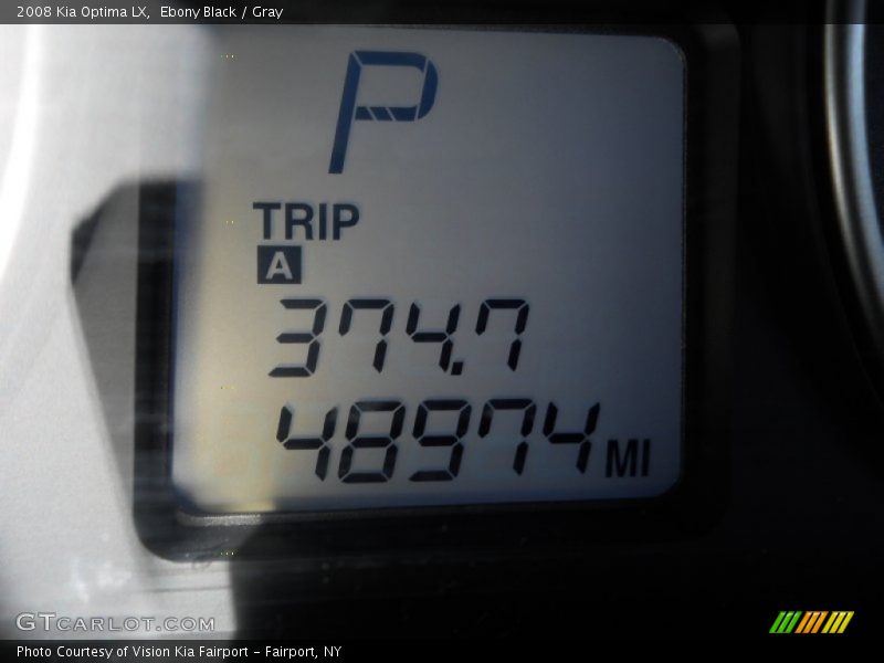 Ebony Black / Gray 2008 Kia Optima LX