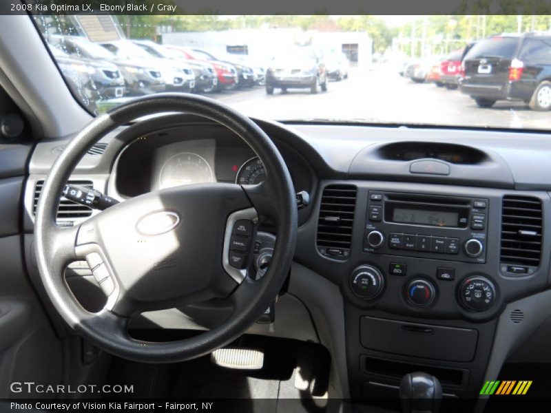 Ebony Black / Gray 2008 Kia Optima LX