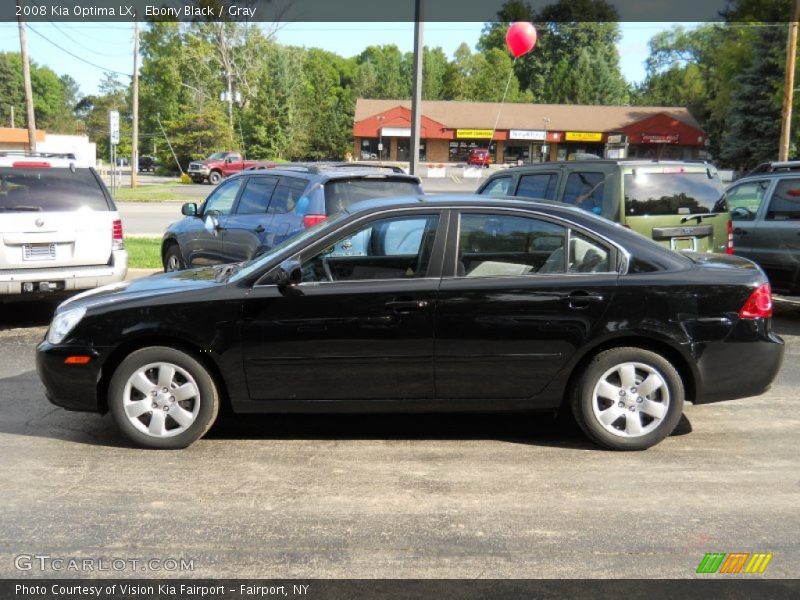 Ebony Black / Gray 2008 Kia Optima LX