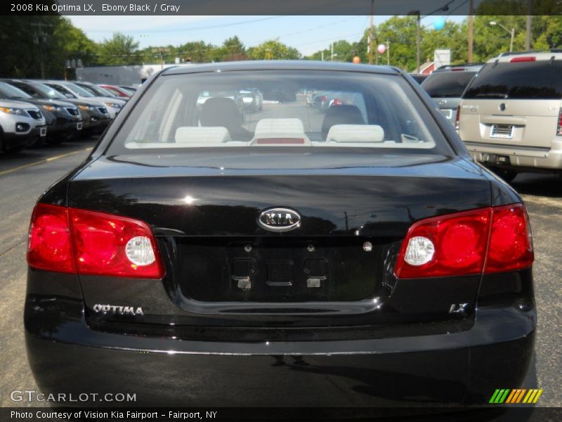 Ebony Black / Gray 2008 Kia Optima LX