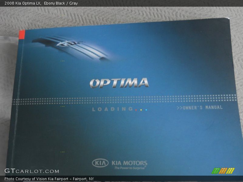 Ebony Black / Gray 2008 Kia Optima LX
