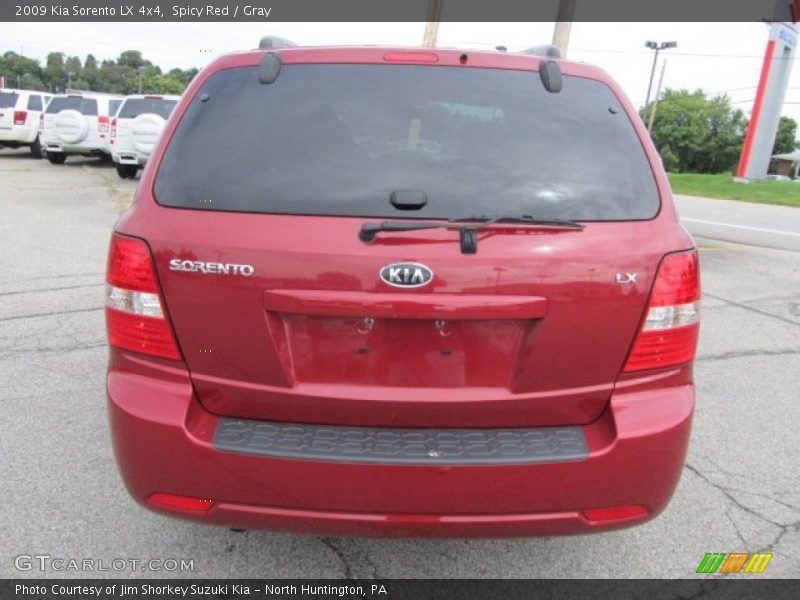 Spicy Red / Gray 2009 Kia Sorento LX 4x4