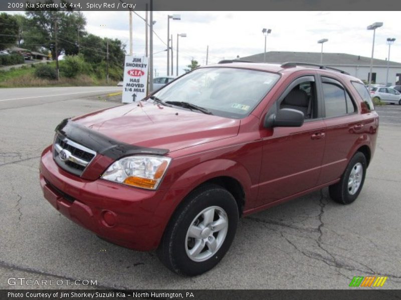 Spicy Red / Gray 2009 Kia Sorento LX 4x4