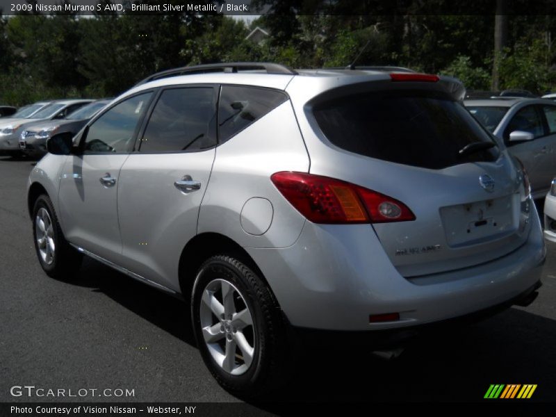 Brilliant Silver Metallic / Black 2009 Nissan Murano S AWD