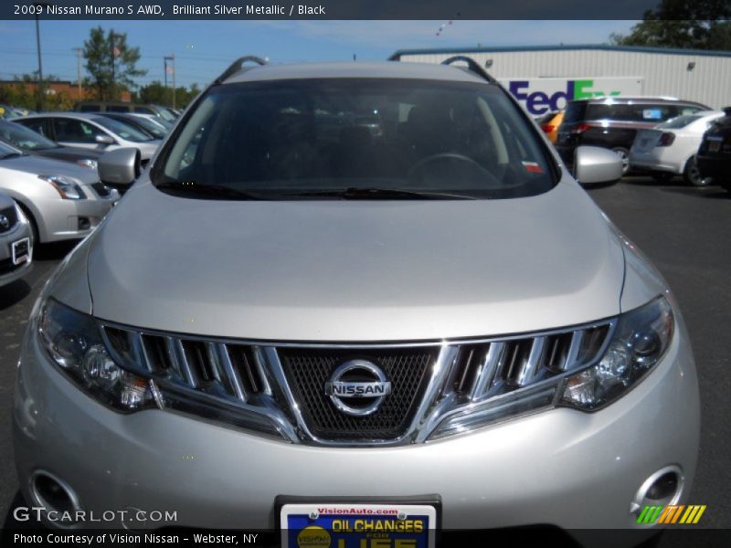 Brilliant Silver Metallic / Black 2009 Nissan Murano S AWD