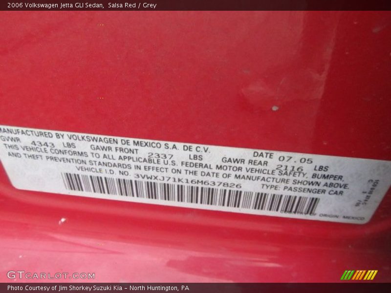 Salsa Red / Grey 2006 Volkswagen Jetta GLI Sedan