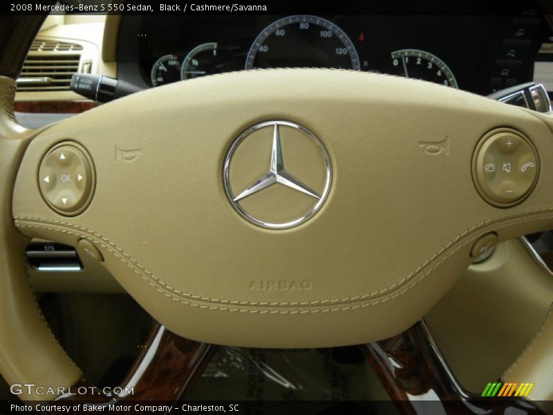 Black / Cashmere/Savanna 2008 Mercedes-Benz S 550 Sedan