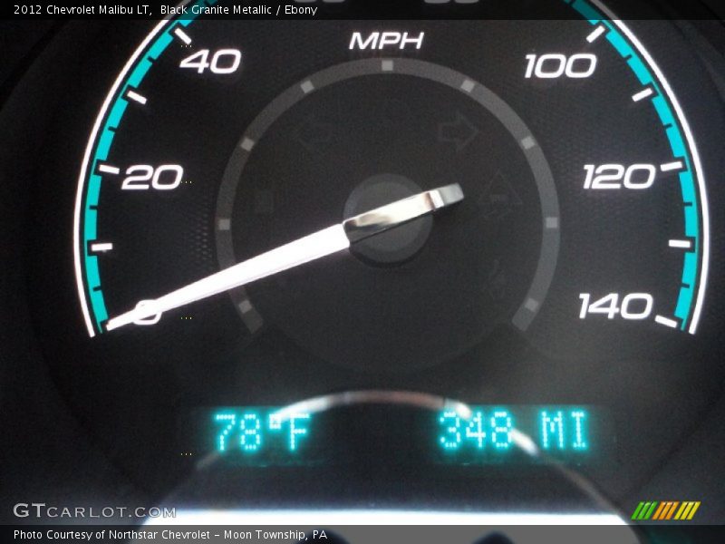 Black Granite Metallic / Ebony 2012 Chevrolet Malibu LT