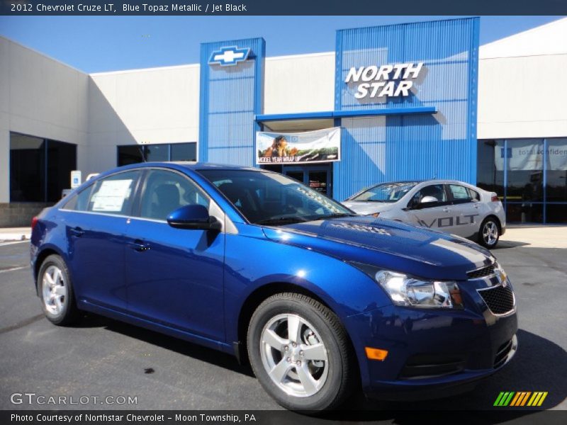 Blue Topaz Metallic / Jet Black 2012 Chevrolet Cruze LT