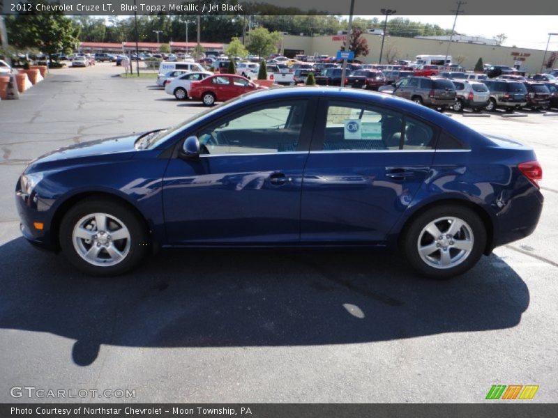 Blue Topaz Metallic / Jet Black 2012 Chevrolet Cruze LT