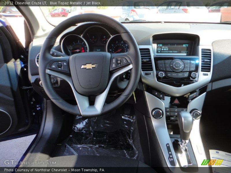 Blue Topaz Metallic / Jet Black 2012 Chevrolet Cruze LT
