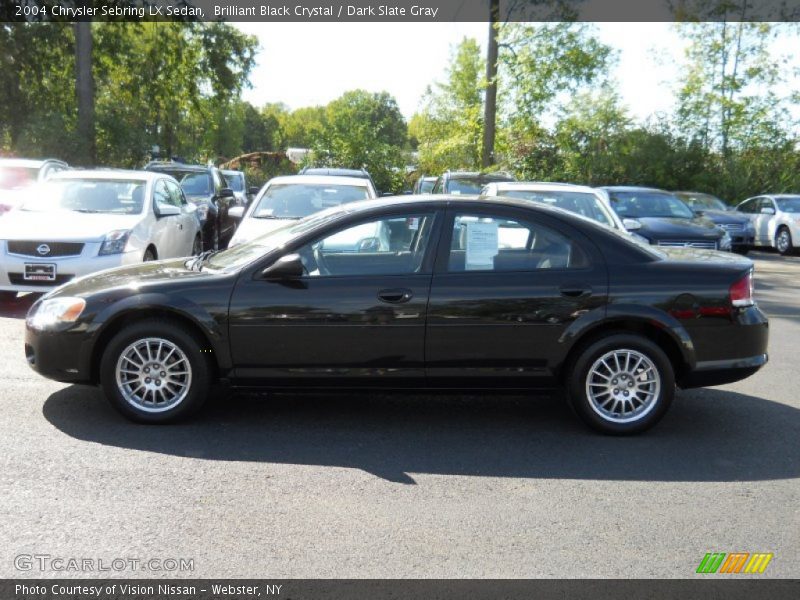 Brilliant Black Crystal / Dark Slate Gray 2004 Chrysler Sebring LX Sedan