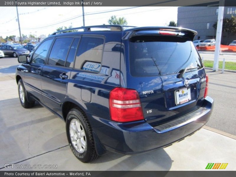 Indigo Ink Pearl / Ivory 2003 Toyota Highlander Limited