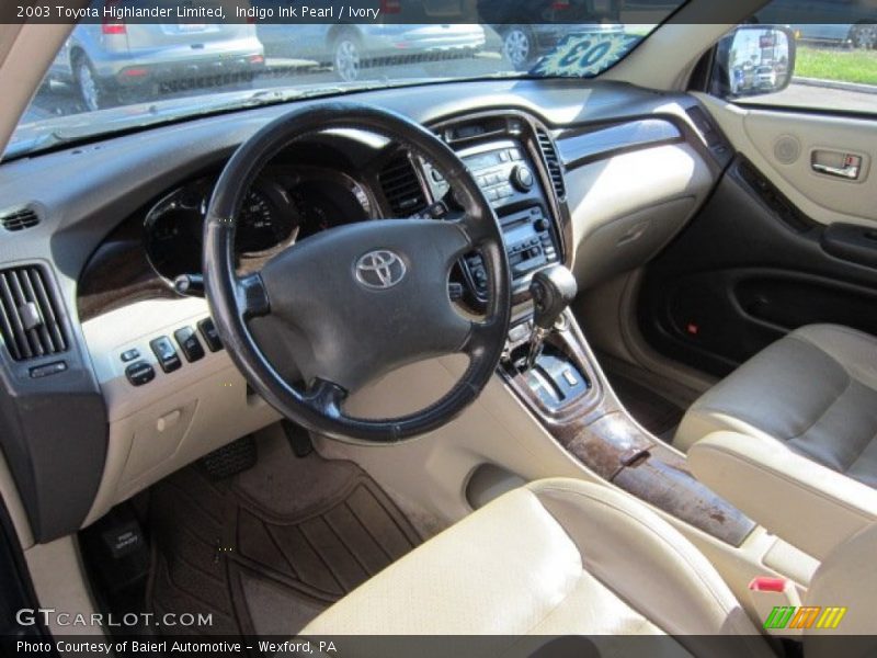 Indigo Ink Pearl / Ivory 2003 Toyota Highlander Limited