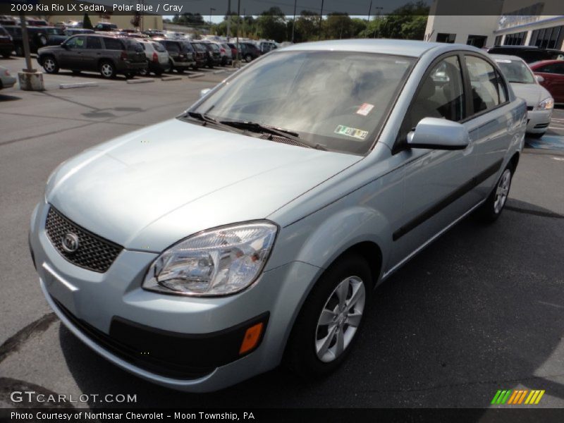 Polar Blue / Gray 2009 Kia Rio LX Sedan