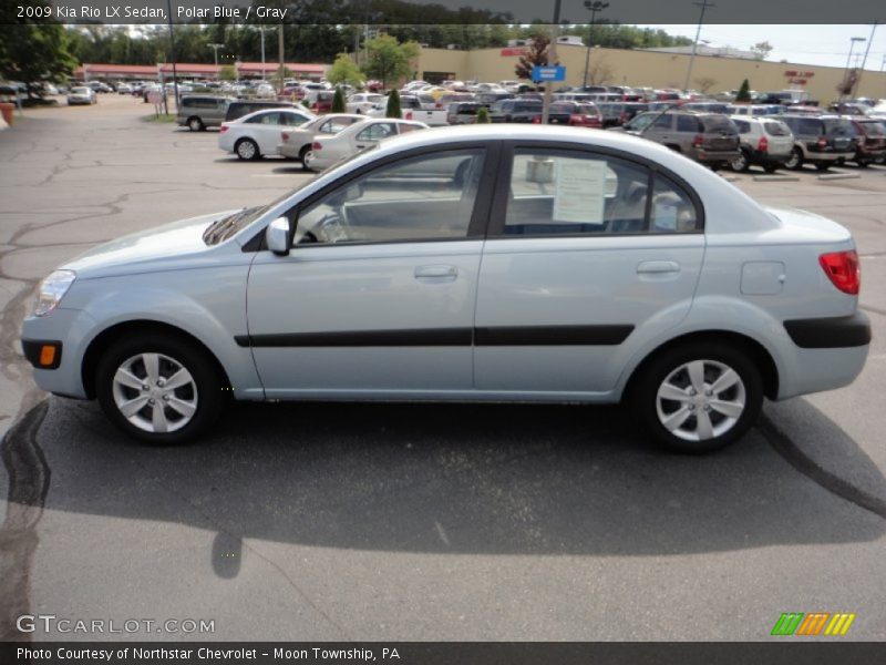 Polar Blue / Gray 2009 Kia Rio LX Sedan