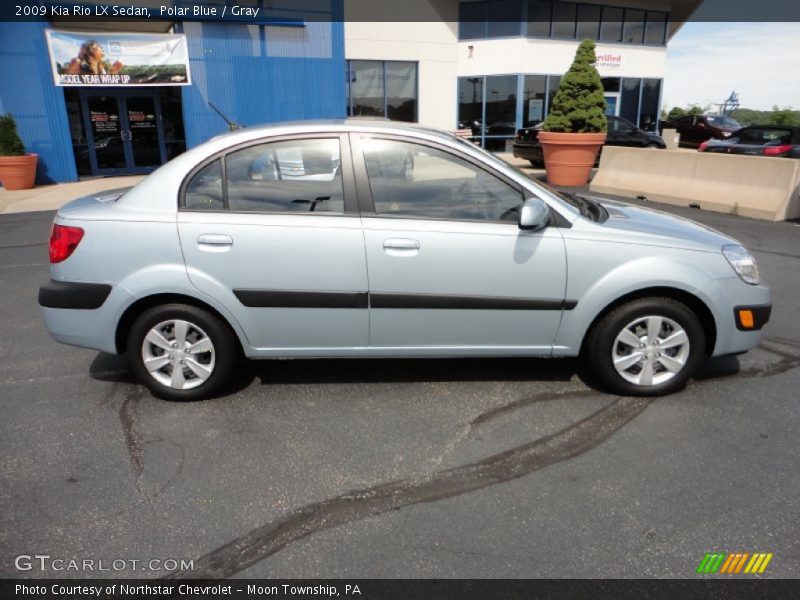 Polar Blue / Gray 2009 Kia Rio LX Sedan