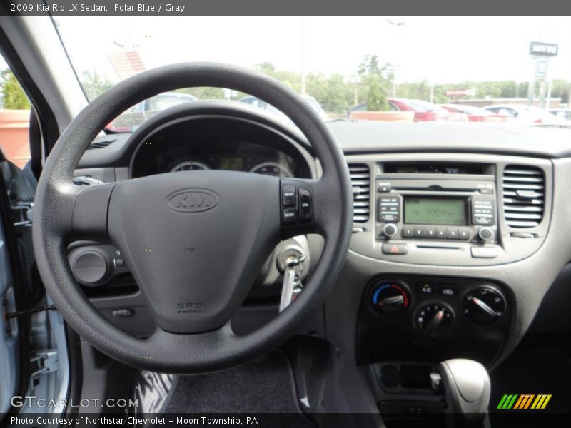 Polar Blue / Gray 2009 Kia Rio LX Sedan