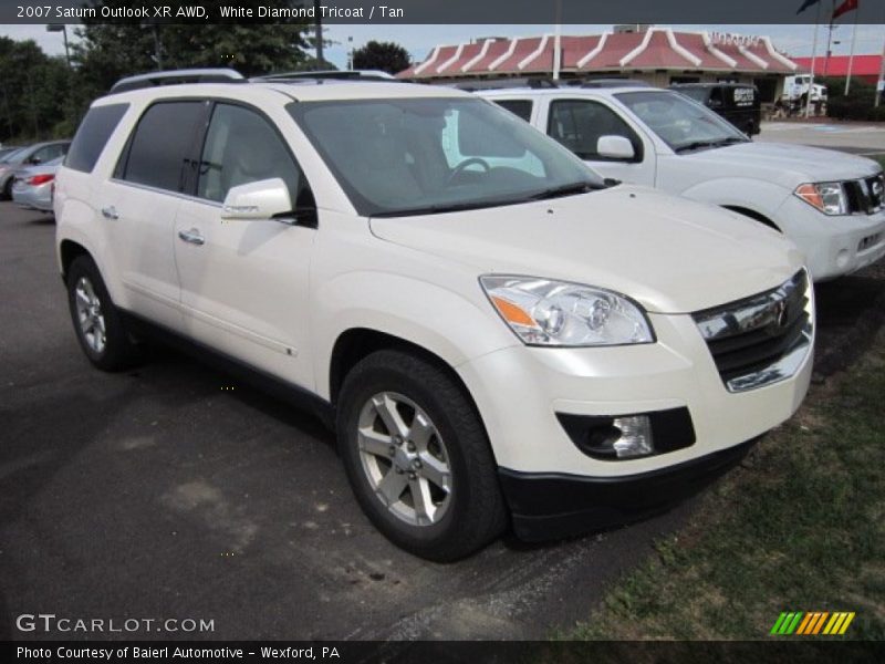 White Diamond Tricoat / Tan 2007 Saturn Outlook XR AWD