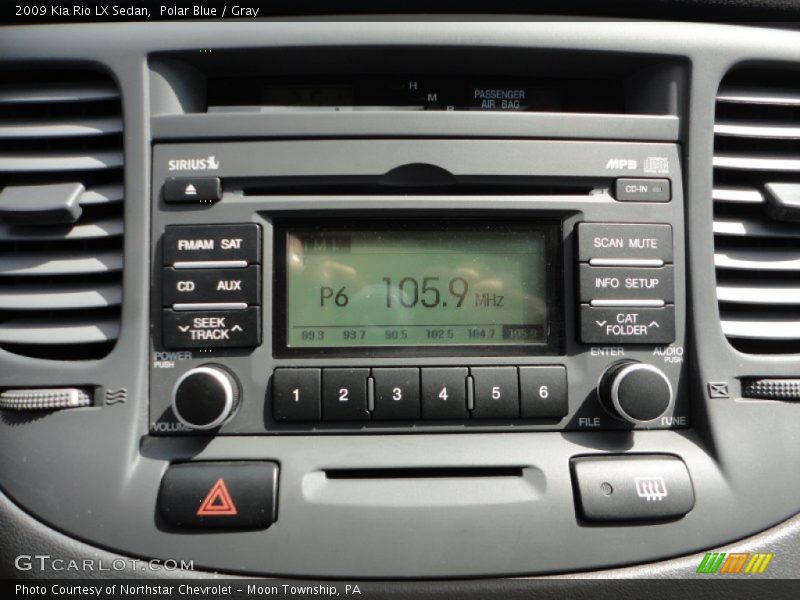 Polar Blue / Gray 2009 Kia Rio LX Sedan