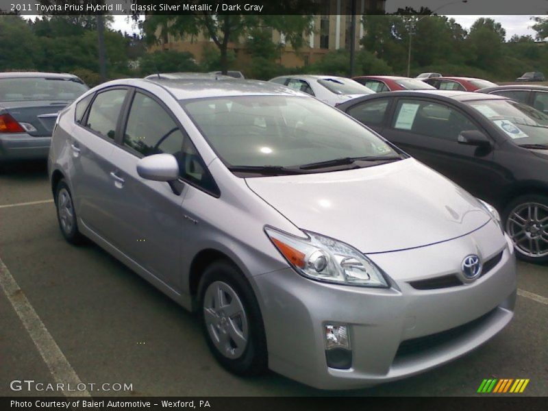 Classic Silver Metallic / Dark Gray 2011 Toyota Prius Hybrid III