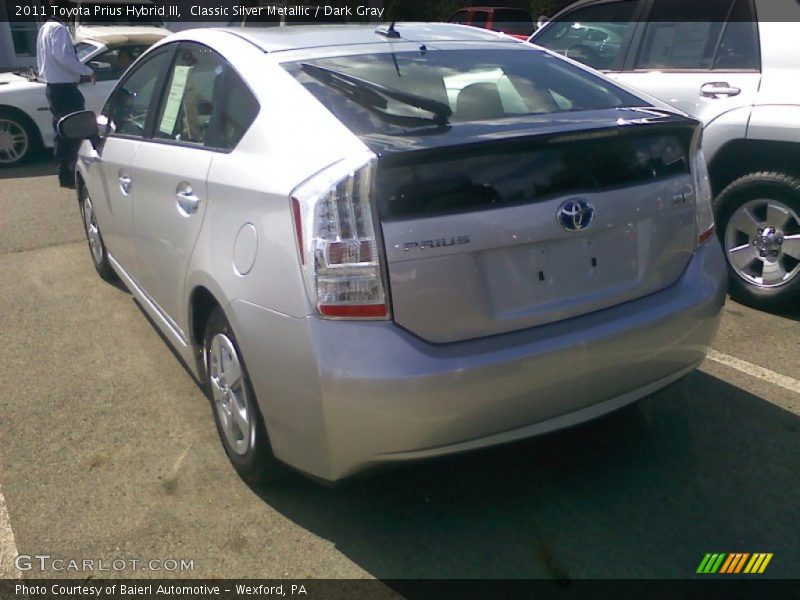 Classic Silver Metallic / Dark Gray 2011 Toyota Prius Hybrid III