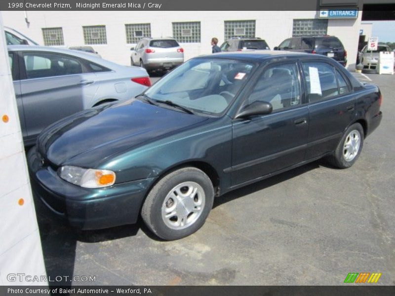 Midnight Emerald Mica / Gray 1998 Chevrolet Prizm