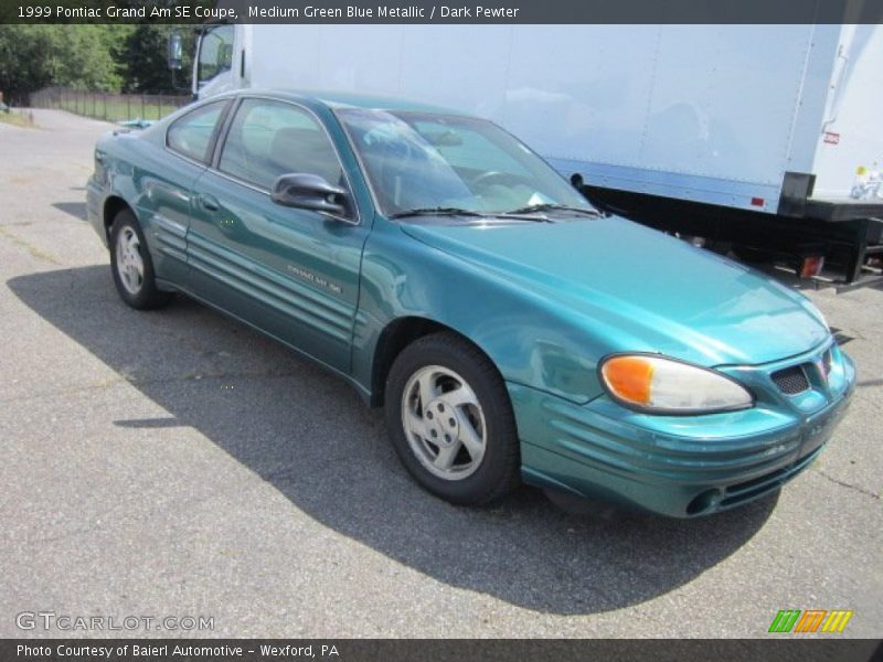 Medium Green Blue Metallic / Dark Pewter 1999 Pontiac Grand Am SE Coupe