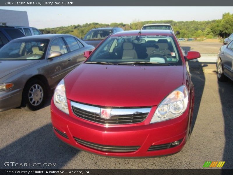 Berry Red / Black 2007 Saturn Aura XR