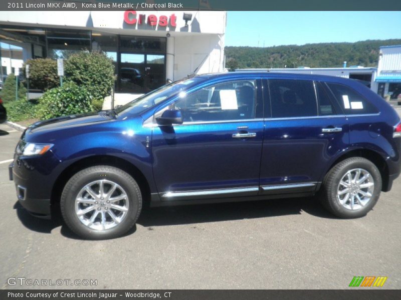 Kona Blue Metallic / Charcoal Black 2011 Lincoln MKX AWD