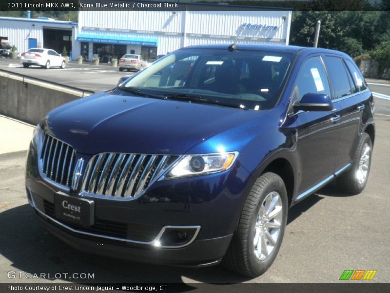 Kona Blue Metallic / Charcoal Black 2011 Lincoln MKX AWD