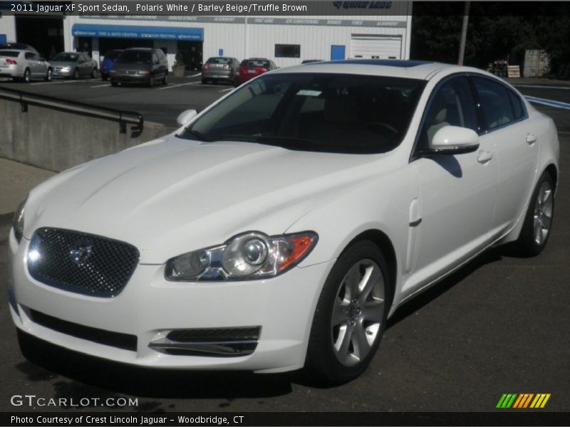 Polaris White / Barley Beige/Truffle Brown 2011 Jaguar XF Sport Sedan