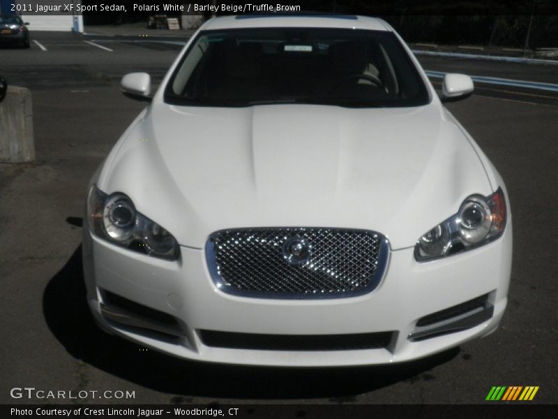 Polaris White / Barley Beige/Truffle Brown 2011 Jaguar XF Sport Sedan