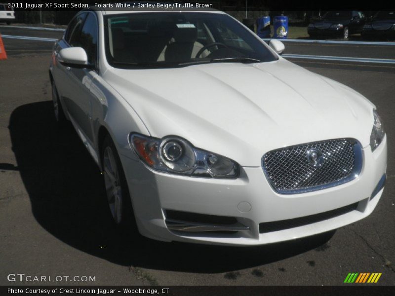 Polaris White / Barley Beige/Truffle Brown 2011 Jaguar XF Sport Sedan
