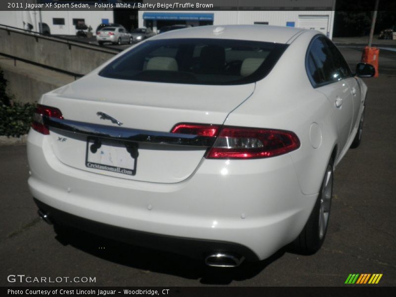 Polaris White / Barley Beige/Truffle Brown 2011 Jaguar XF Sport Sedan