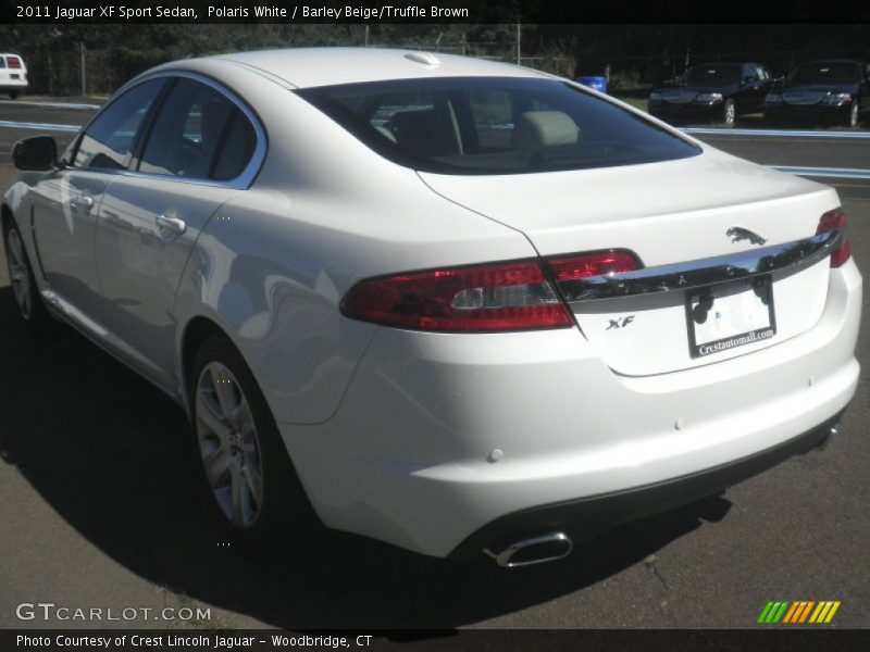 Polaris White / Barley Beige/Truffle Brown 2011 Jaguar XF Sport Sedan