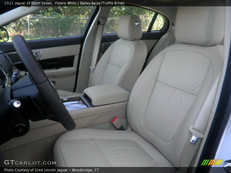 Polaris White / Barley Beige/Truffle Brown 2011 Jaguar XF Sport Sedan